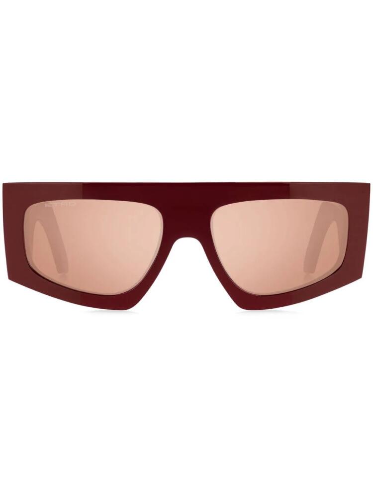 ETRO Etroscreen rectangle-frame sunglasses - Red Cover