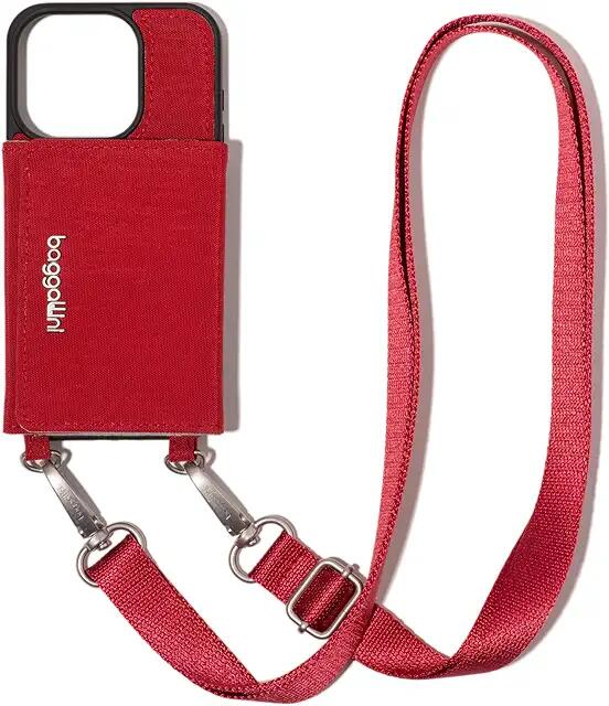 Baggallini On The Go IPhone Card Case Crossbody (Crimson Red Cn) Wallet Cover