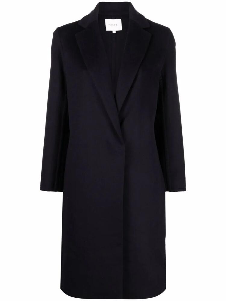 Vince single-breasted fitted coat - Blue Cover