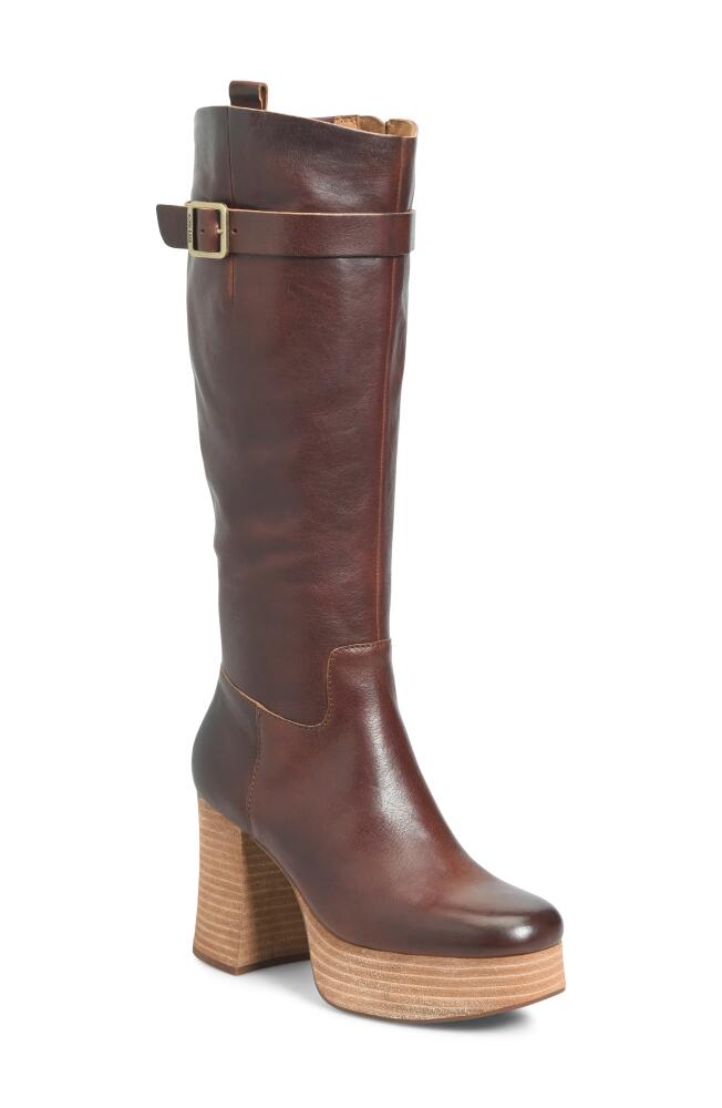 Kork-Ease Becky Platform Knee High Boot in Tan F/G Cover