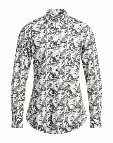 Havana & Co. Man Shirt Grey Cotton, Elastane Cover