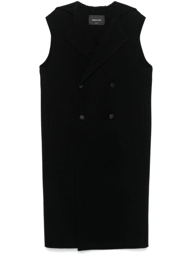 Fabiana Filippi double-breasted virgin wool gilet - Black Cover