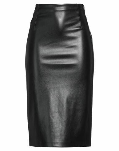 Jucca Woman Midi skirt Black Polyester, Polyurethane Cover