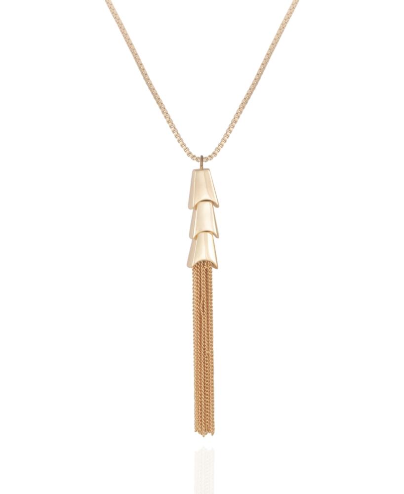 Vince Camuto Gold-Tone Long Tassel Chain Necklace - Gold-Tone Cover