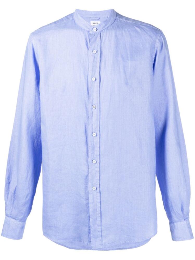 ASPESI long-sleeved linen shirt - Blue Cover