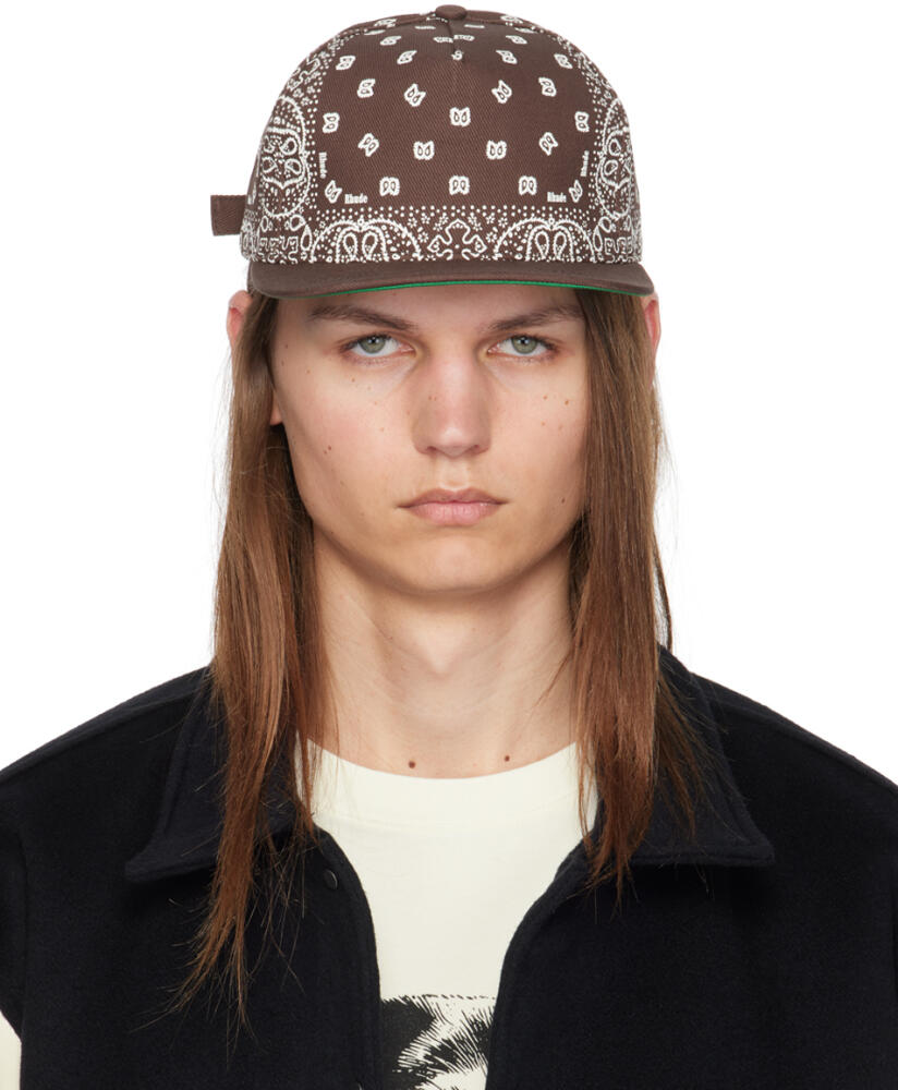 Rhude Brown Bandana Canvas Cap Cover