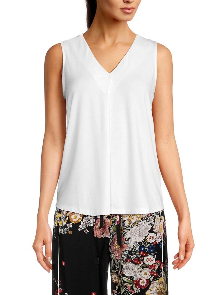 Elie Elie Tahari Women's Vneck Tank Top - White Cover