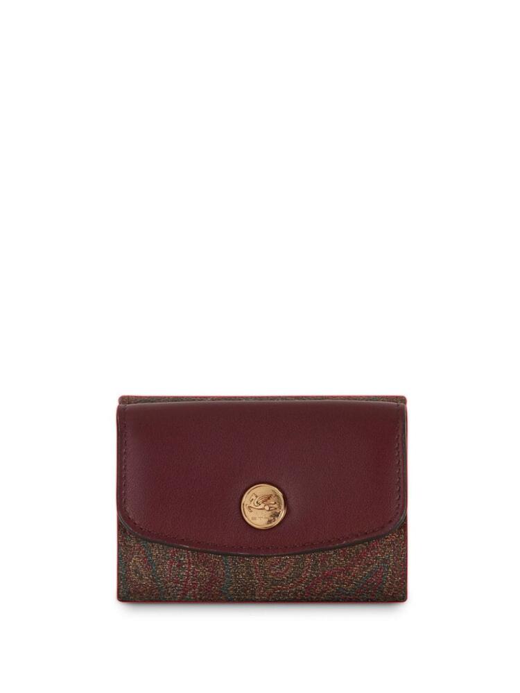 ETRO paisley-jacquard leather wallet - Red Cover