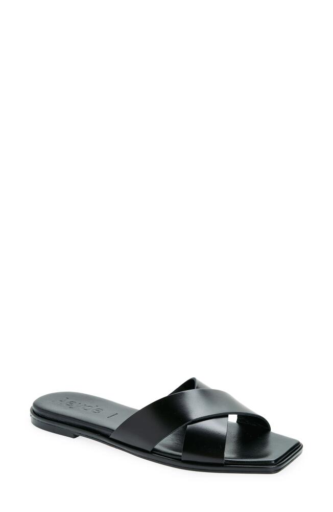 aeyde Sonia Slide Sandal in Black Cover