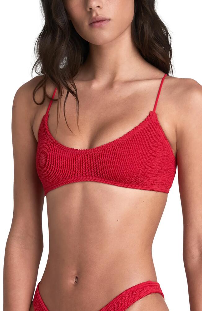 bond-eye The Selena Rib Bikini Top in Baywatch Red Cover