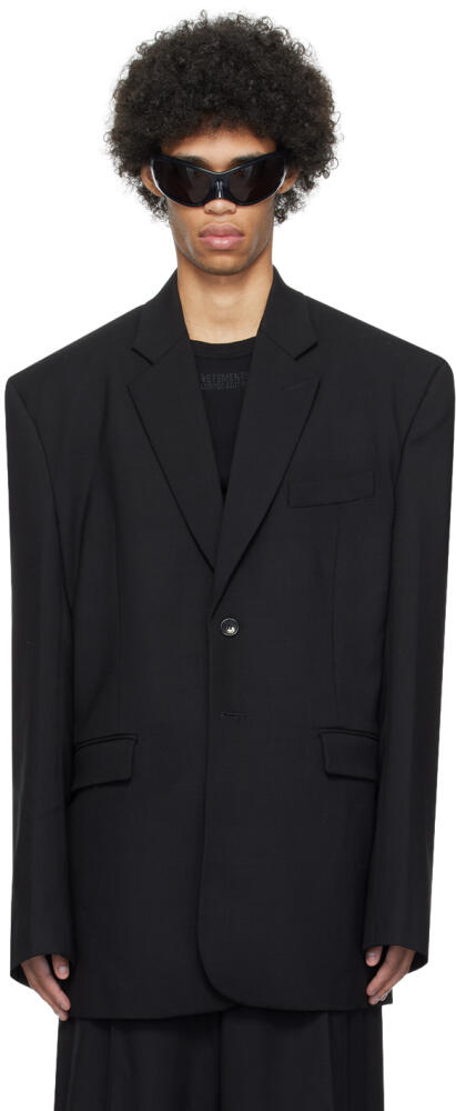 VETEMENTS Black Boxy Blazer Cover