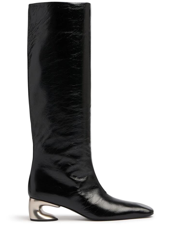 JIL SANDER 50mm Leather Tall Boots Cover