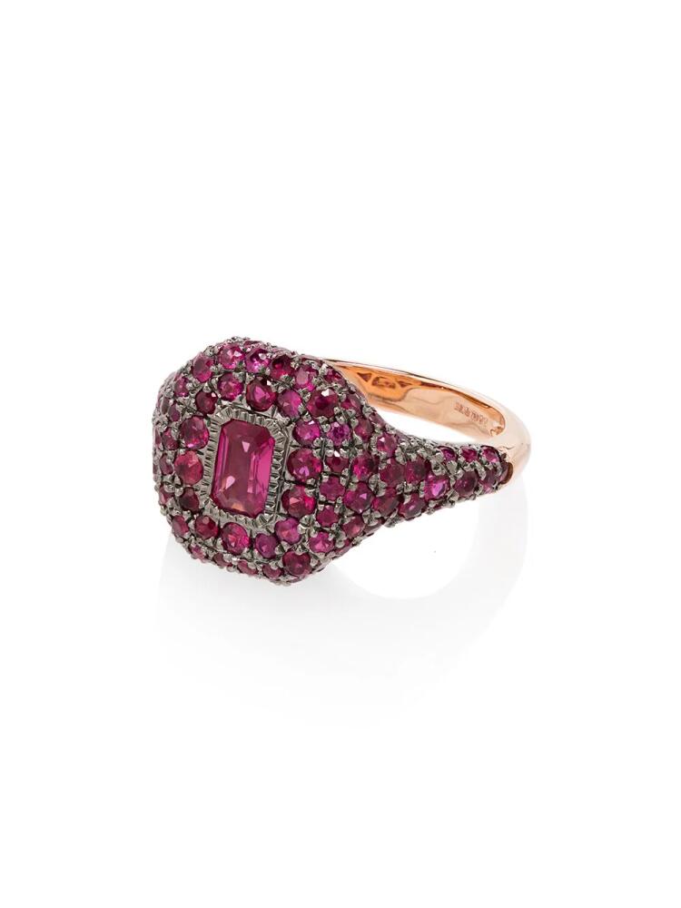 SHAY 18kt rose gold pavé ruby pinky ring Cover