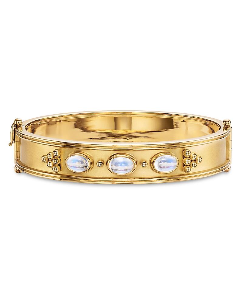 Temple St. Clair 18K Yellow Gold Classic Blue Moonstone Bangle Bracelet Cover