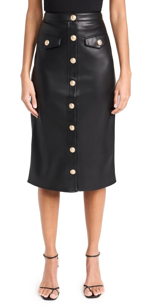 L'AGENCE Milann Midi Skirt Black Cover