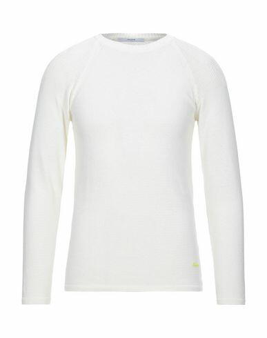 Takeshy Kurosawa Man Sweater Ivory Cotton, Acrylic Cover