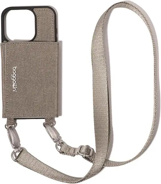 Baggallini On The Go IPhone Card Case Crossbody (Sterling Shimmer) Wallet Cover