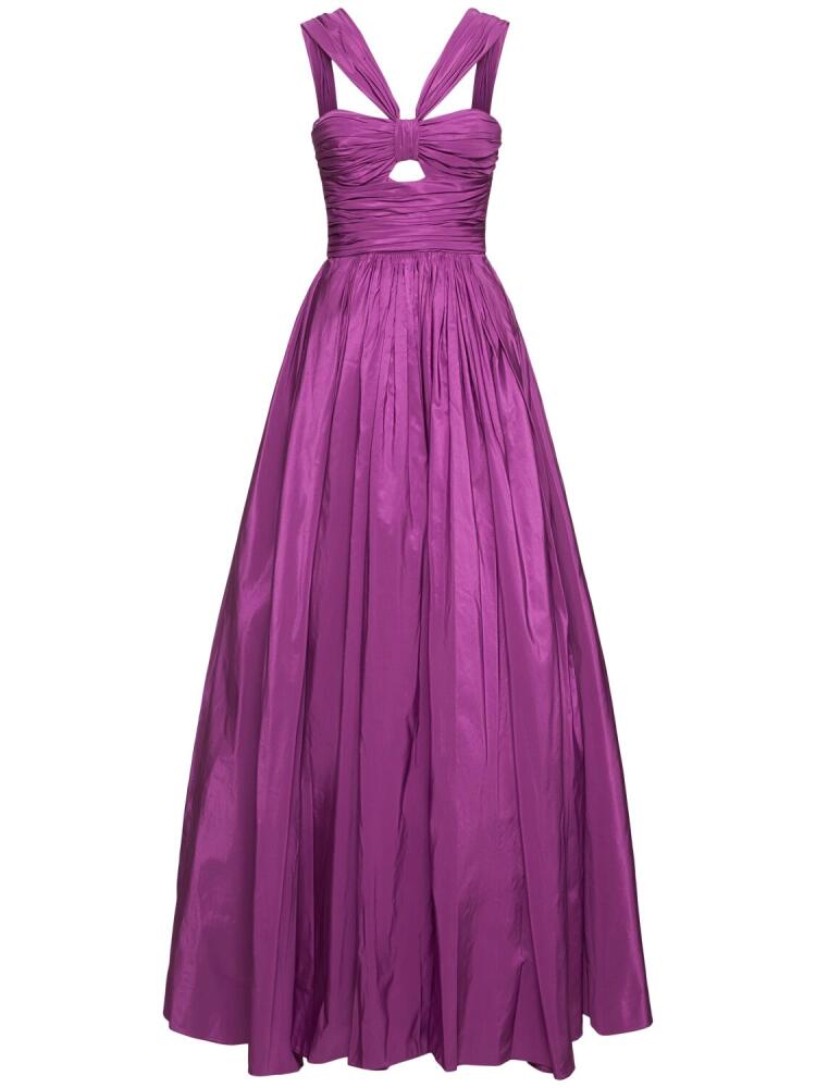 ZUHAIR MURAD Draped Taffeta Gown W/ Cutouts Cover