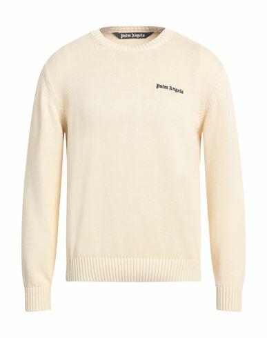 Palm Angels Man Sweater Beige Cotton, Polyester Cover