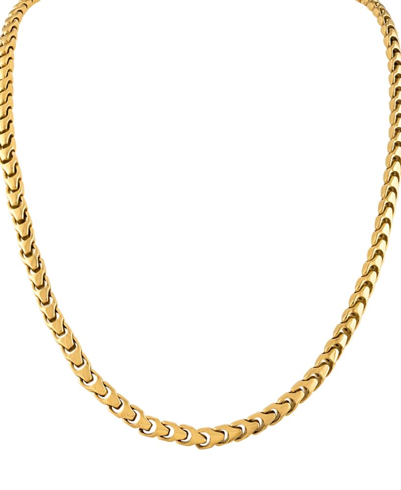 Bulova Men's Link Chain 22" Necklace in Gold-Plated Stainless Steel - Na Cover