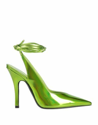 The Attico Woman Pumps Acid green Textile fibers Cover