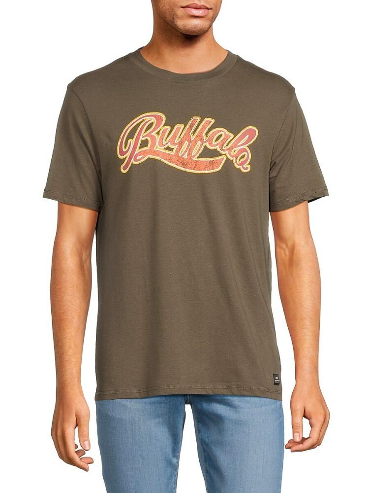 BUFFALO David Bitton Men's Cotton Logo Tee - Charcoal Cover