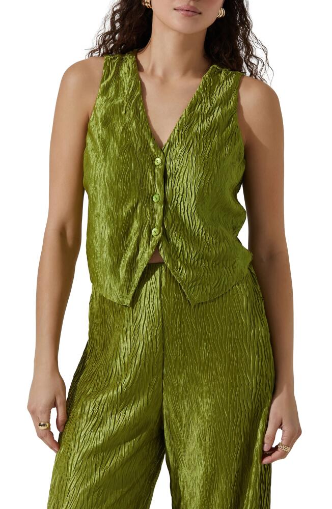 ASTR the Label Plissé Vest in Avocado Cover