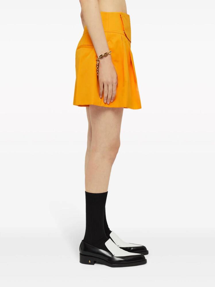 Jil Sander pleated cotton short shorts - Orange Cover