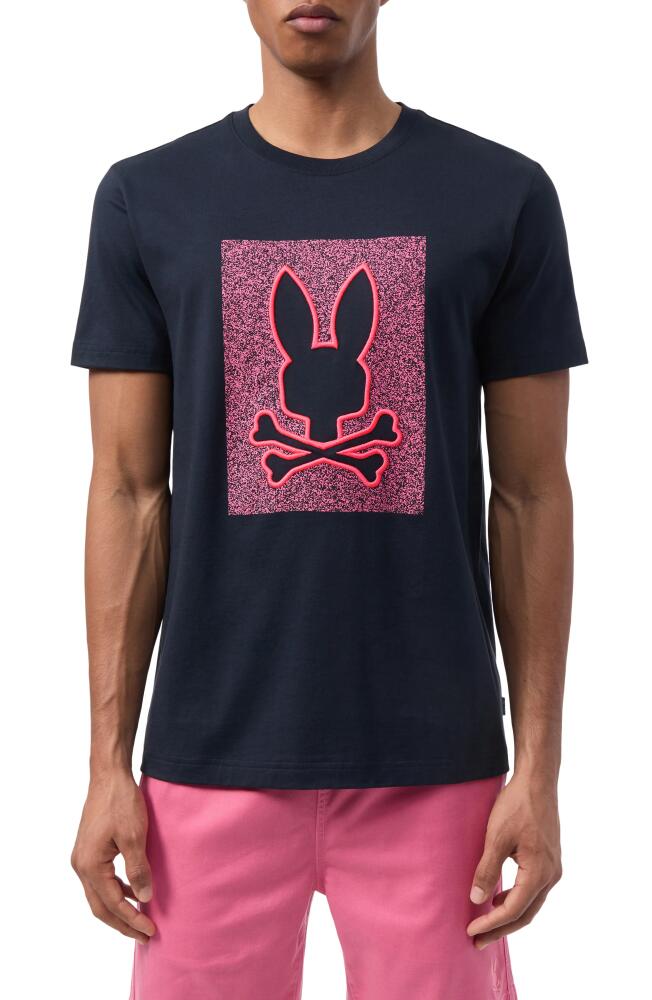 Psycho Bunny Livingston Cotton Graphic T-Shirt in Navy Cover