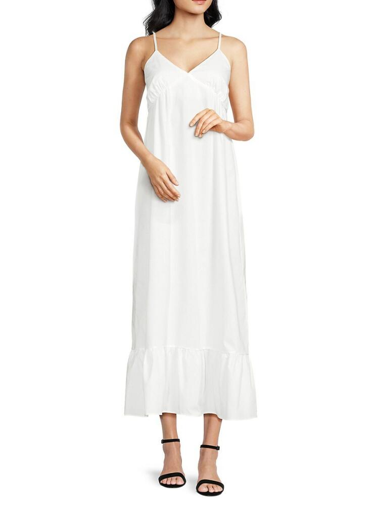 Lea & Viola Women's Triangle Maxi Shift Dress - White Cover