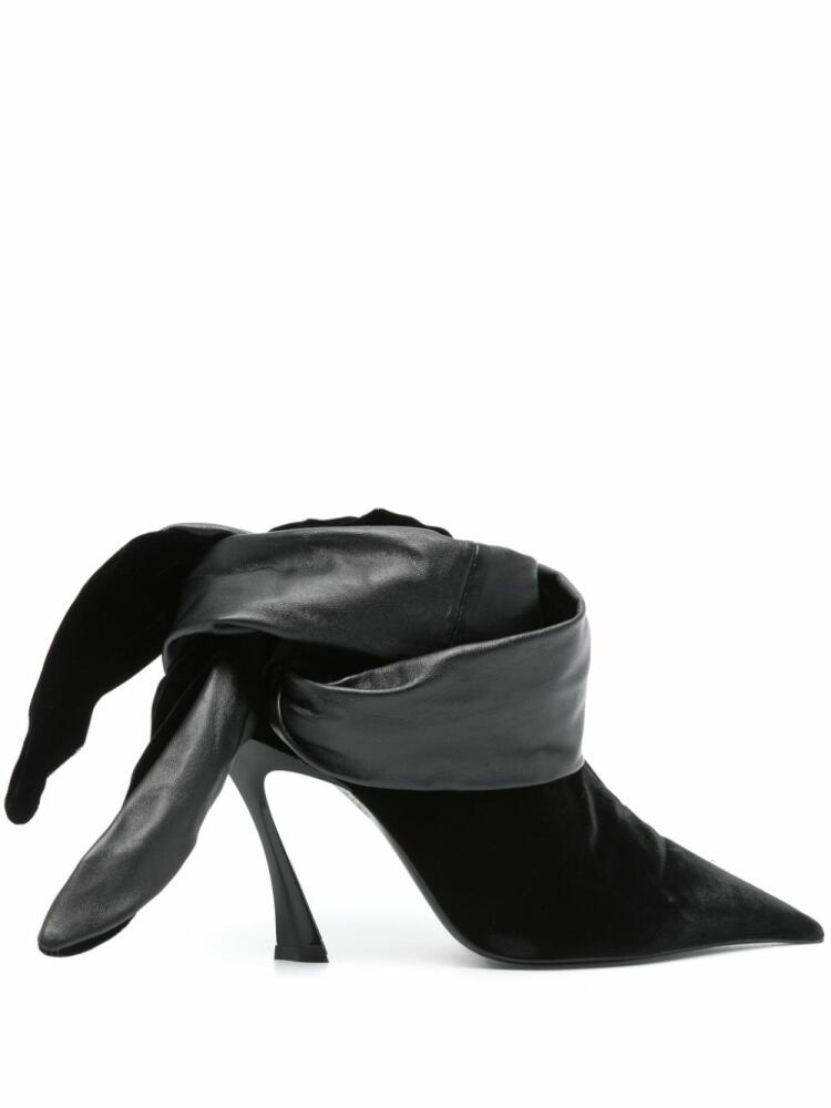 Mugler x Ambera Wellmann 95mm Fang mules - Black Cover