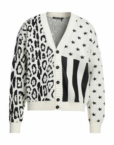 Roberto Cavalli Man Cardigan White Cotton, Viscose Cover