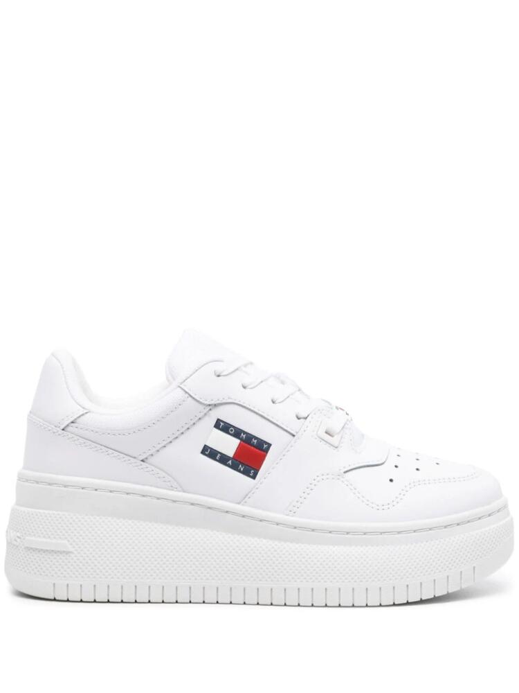 Tommy Jeans Retro Basket leather sneakers - White Cover