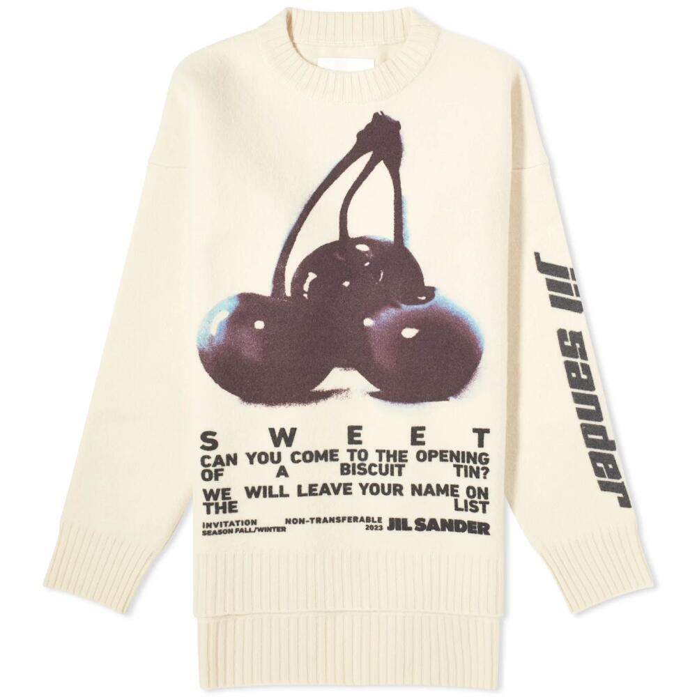 Jil Sander Women's Cherry Knitted Jumper in Beige Cover