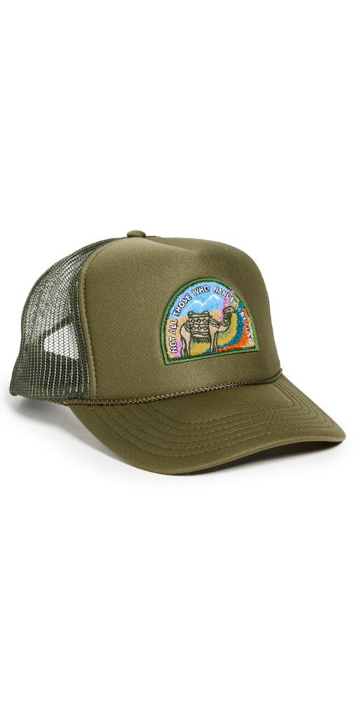 Freya Not All Who Wander Trucker Hat Olive Cover