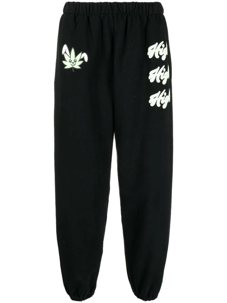 Natasha Zinko High-print track pants - Black Cover