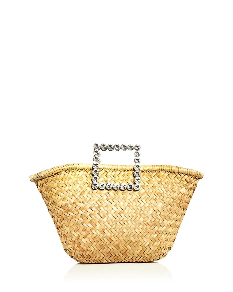 Aqua Crystal Raffia Tote - Exclusive Cover