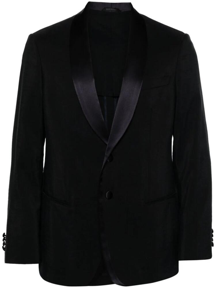 Giorgio Armani crease-effect single-breasted blazer - Blue Cover