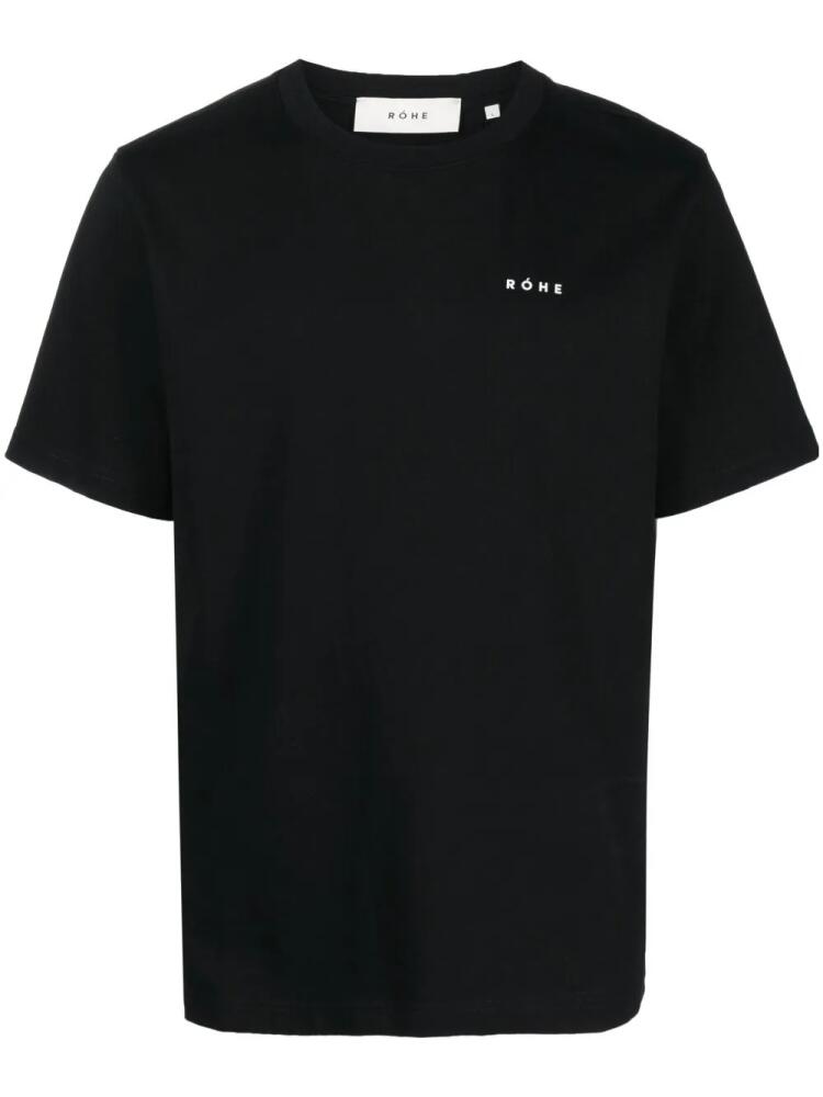 Róhe logo-embroidered cotton T-shirt - Black Cover