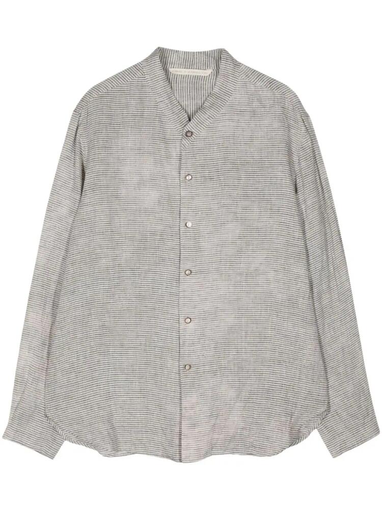 Forme D'expression pinstripe linen shirt - White Cover