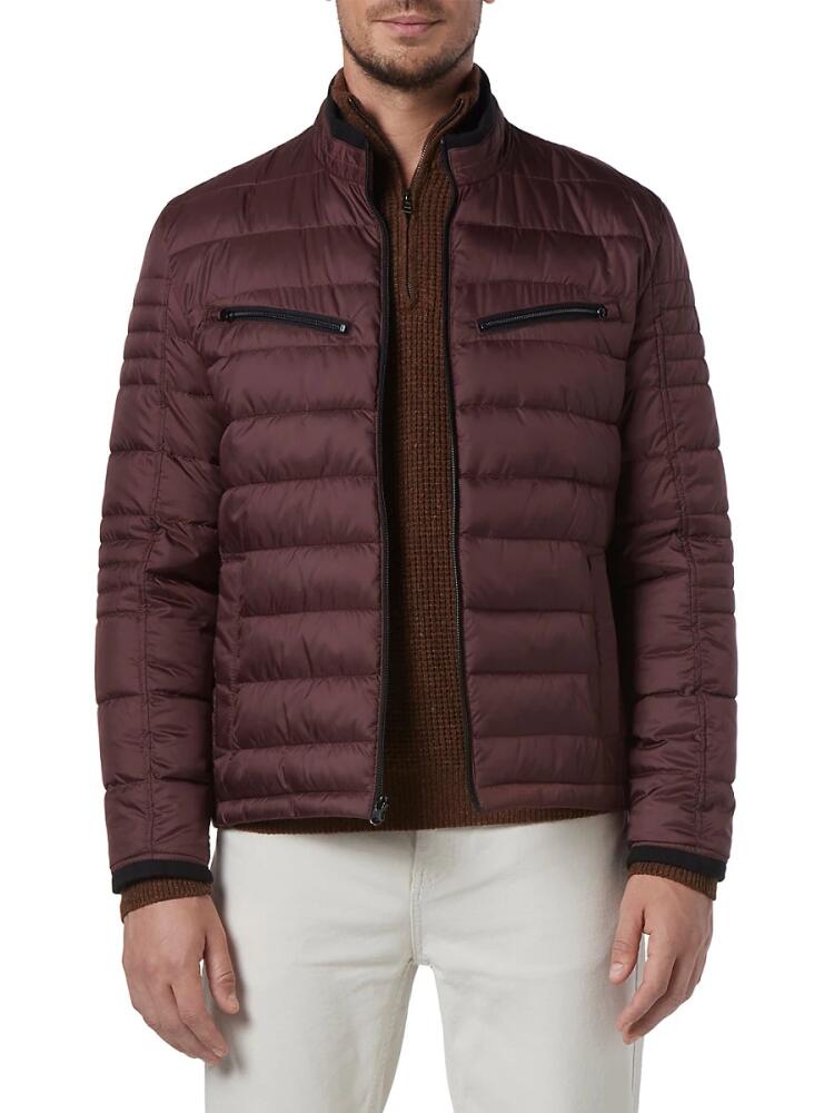 Andrew Marc Men's Grymes Channel Quilted Puffer Jacket - Oxblood Cover