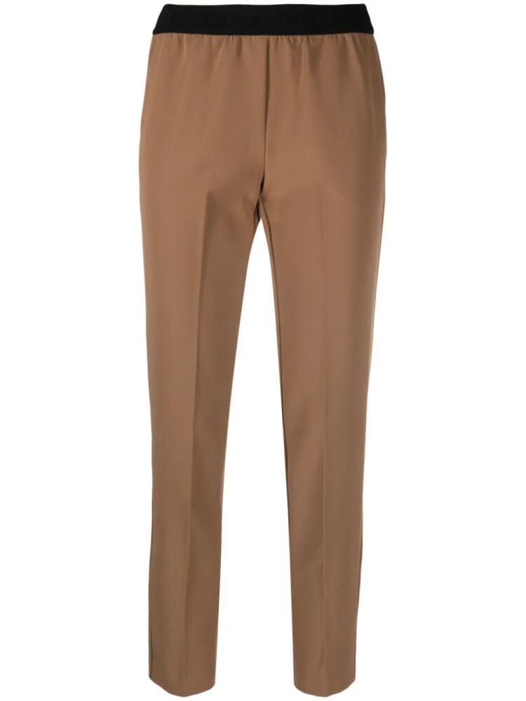 ERMANNO FIRENZE pressed crease slim-legged trousers - Brown Cover