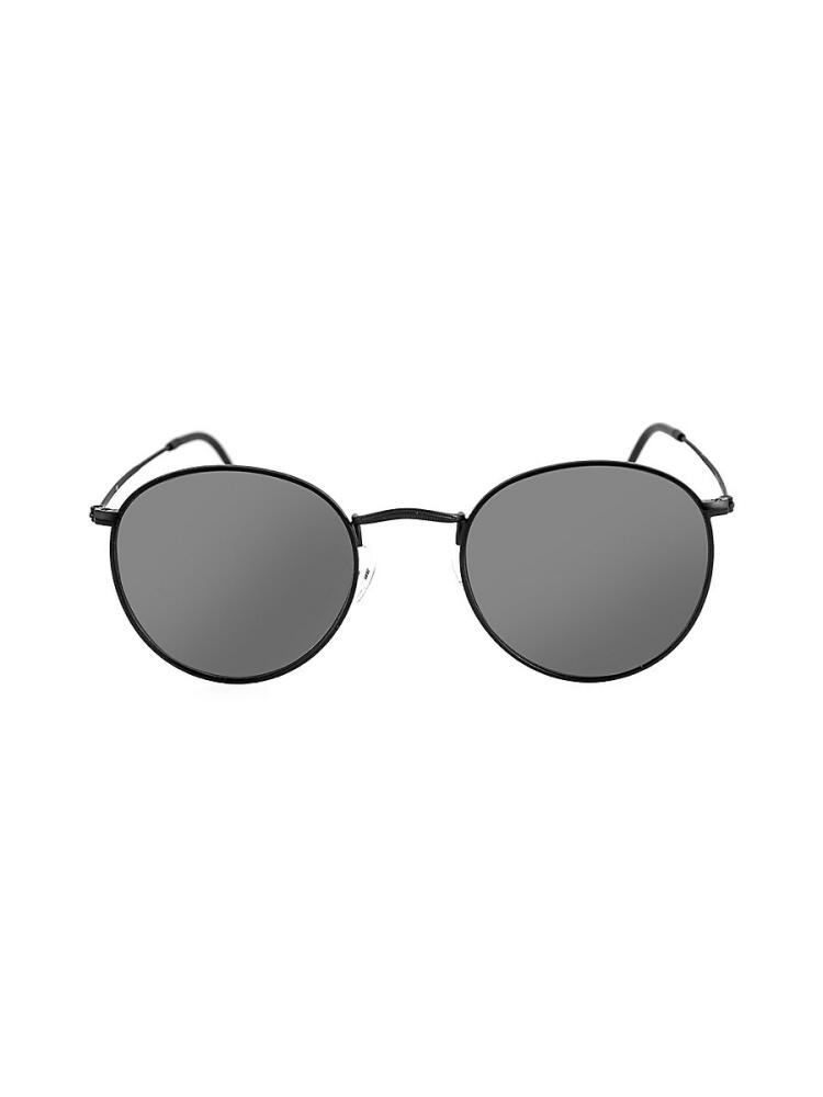 AQS Women's Roe 50MM Round Sunglasses - Black Cover