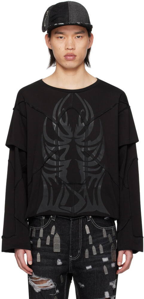 Who Decides War Black Winged Long Sleeve T-Shirt Cover