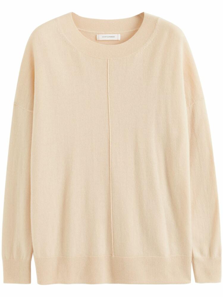 Chinti & Parker crew-neck pleat-detail jumper - Neutrals Cover