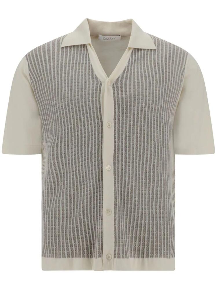 Cruciani panelled shirt - Neutrals Cover