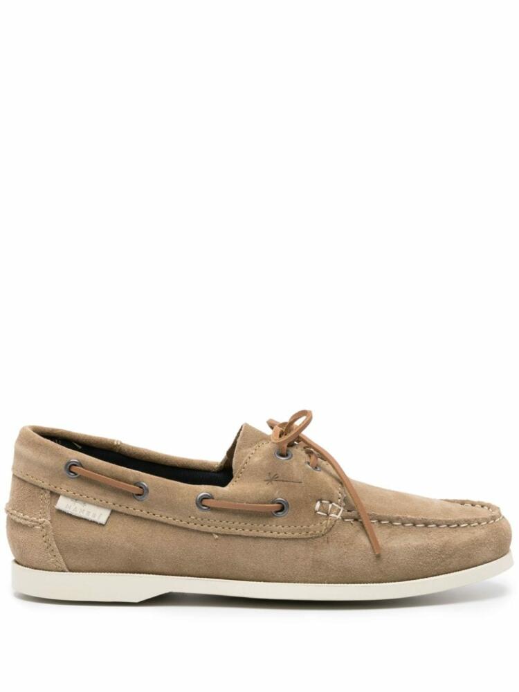 Manebi Hamptons suede boat shoes - Neutrals Cover