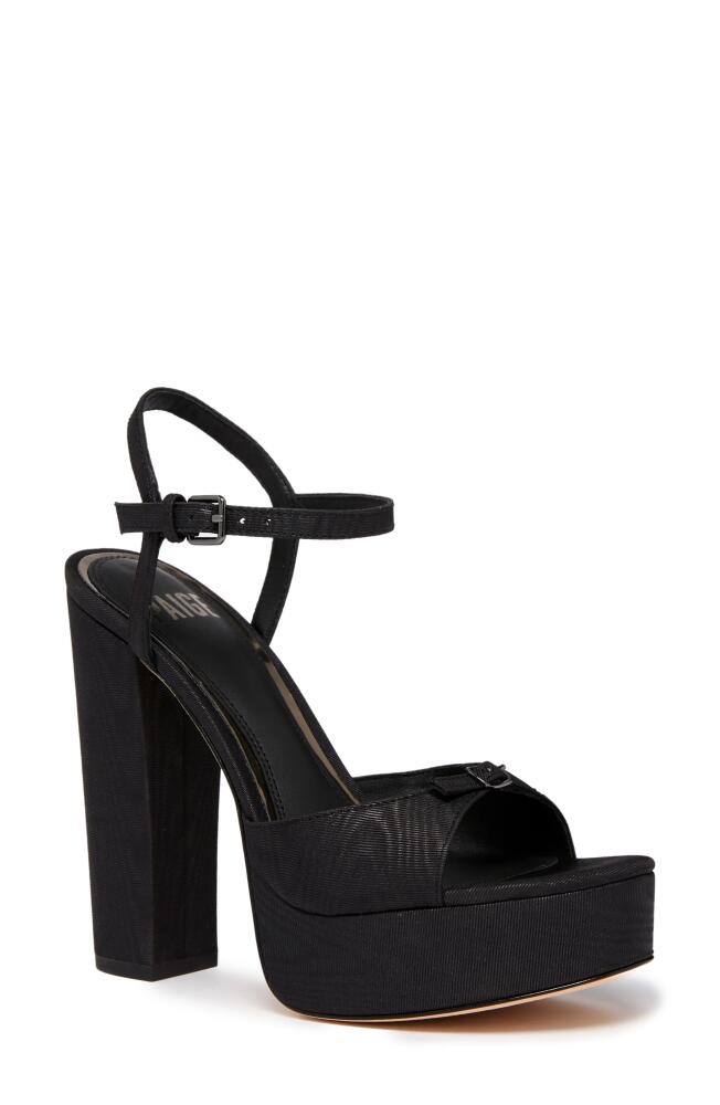 PAIGE Chase Ankle Strap Peep Toe Platform Sandal in Black Cover