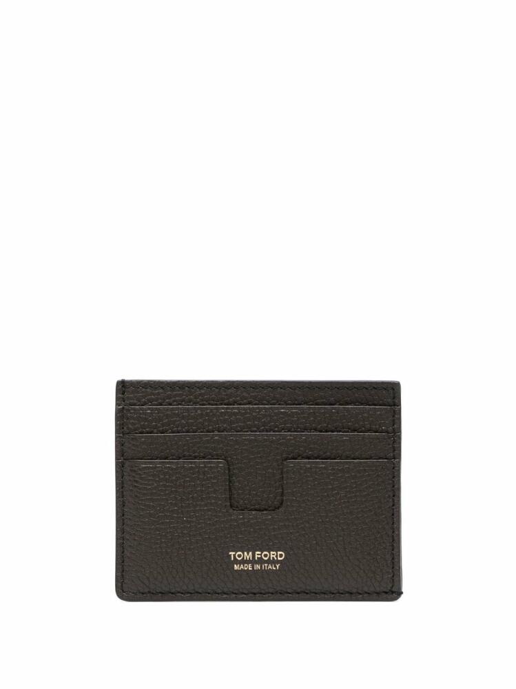 TOM FORD logo-print leather card wallet - Brown Cover