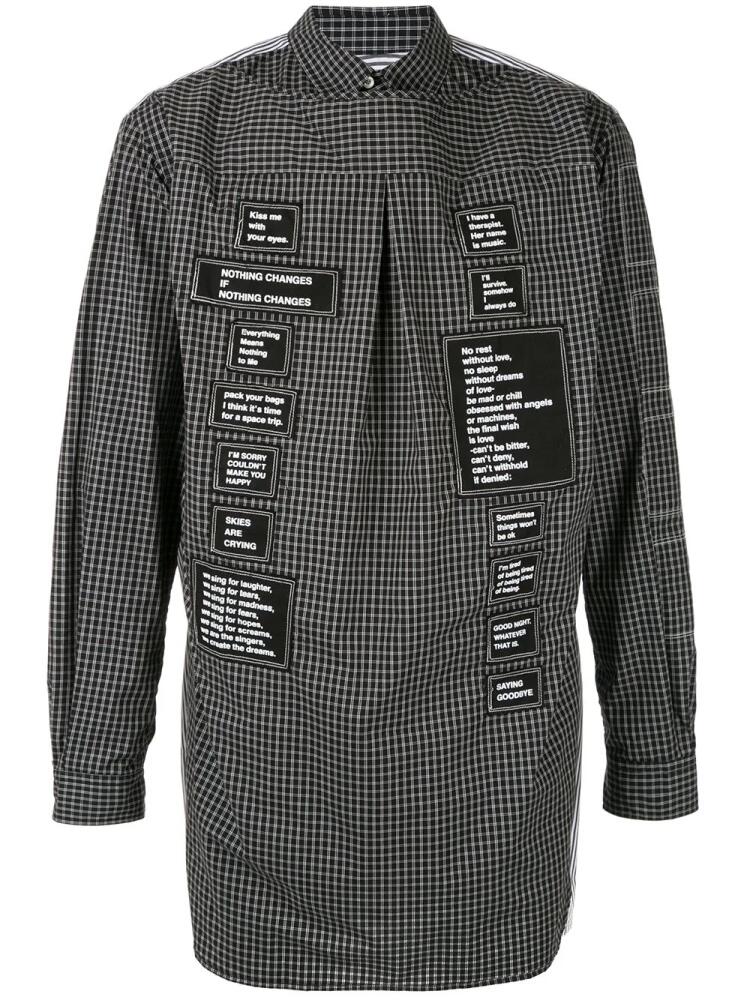 Takahiromiyashita The Soloist deconstructed patch logo shirt - Black Cover